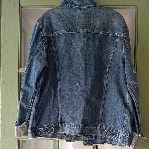 Classic Blue Denim Jacket size Large looks Vintage - Picture 7 of 8